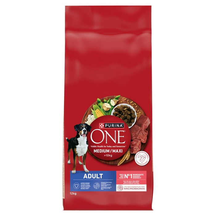 PURINA ONE MED/MAX за възрастни с говеждо и ориз 12 кг