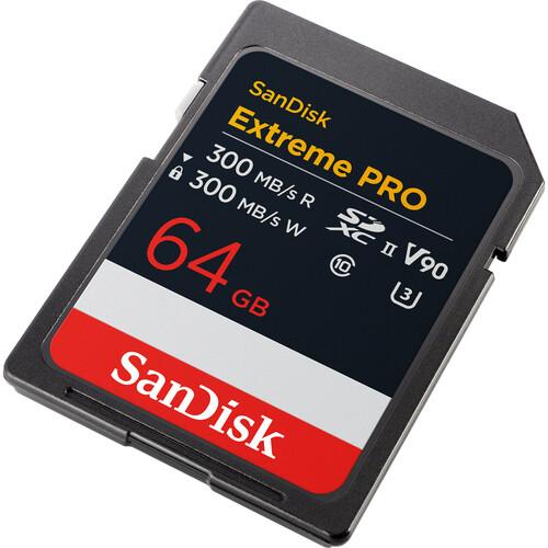 SanDisk Карта памет Extreme Pro SDXC 64GB 300MB/s &amp; 300Mb/s Class 10 V90 UHS-II