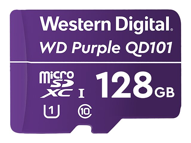 WD Purple 128GB за наблюдение microSD XC Class - 10 UHS 1