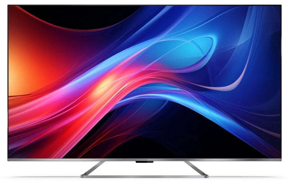Sharp 65GP7265E, 65" QLED Google TV, 4K Ultra HD 3840x2160 Frameless, AQUOS, DVB-T/T2/C/S/S2, Active Motion 1200, HDR10, Dolby Atmos, Dolby Vision, Google Assistant, HARMAN/KARDON, Chromecast Built-in, Алуминий, USB, Wi-Fi, Bluetooth, LAN, Solar RC
