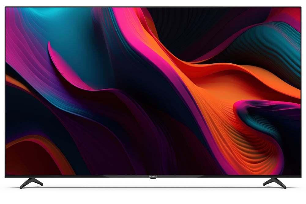 Sharp 70GL4260E, 70" Google TV, 4K Ultra HD 3840x2160 Frameless, AQUOS, DVB-T/T2/C/S/S2, Active Motion 1000, HDR10, Dolby Atmos, Dolby Vision, Google Assistant, Chromecast, HDMI 2.1 с eARC, 3,5 мм жак за слушалки / линеен изход, USB, Wi-Fi, Bluetooth, LAN