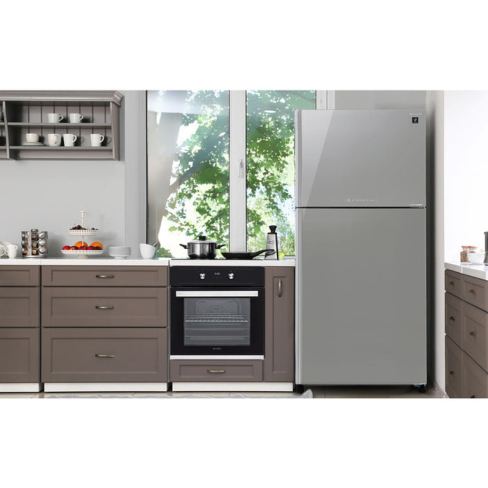 Хладилник с горна камера Sharp SJ-XG740GSL*** , 600 l, F , No Frost , Инокс