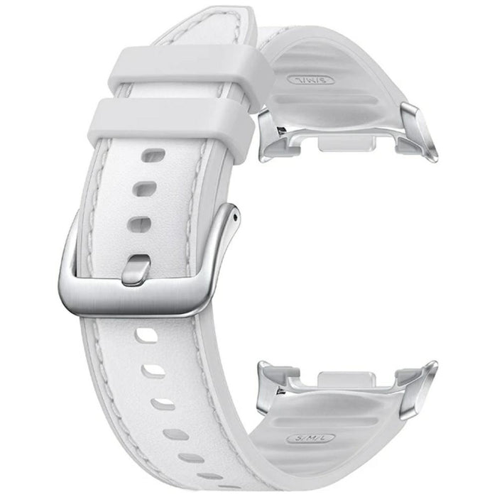 Каишка Samsung Hybrid Samsung Classic (S/M/L) за Galaxy Watch8, бяла