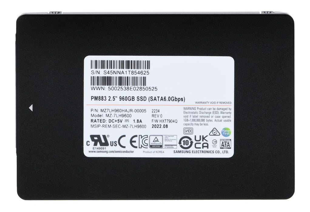 SSD Samsung PM883 960GB SATA 2.5" MZ7LH960HAJR-00005 (DWPD 1.3)