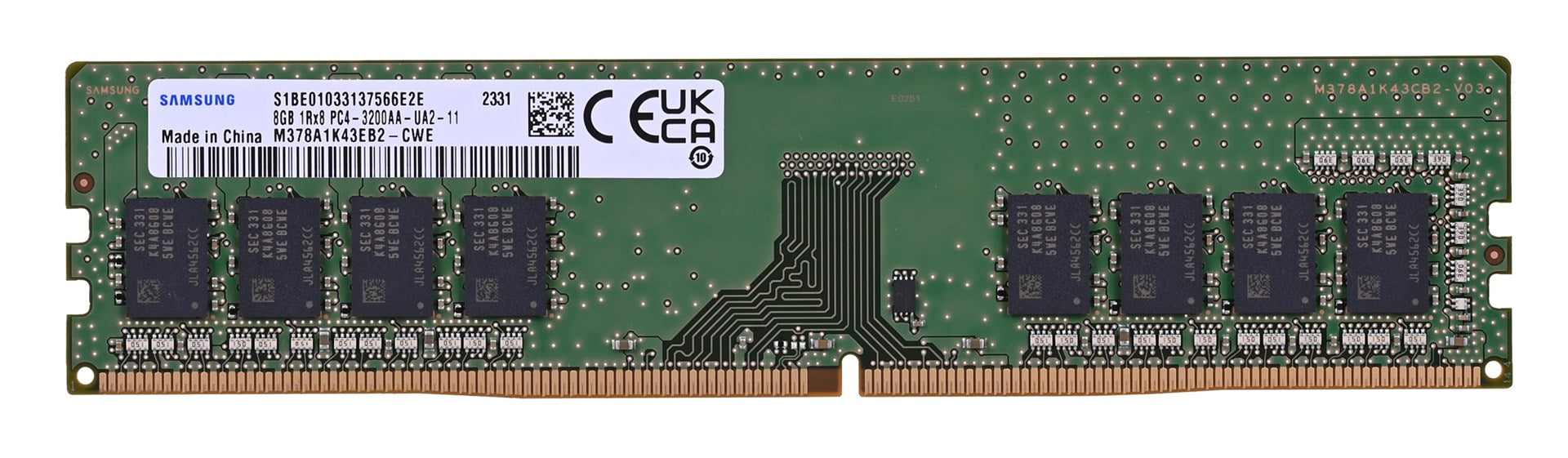Samsung UDIMM 8GB DDR4 3200MHz M378A1K43EB2-CWE