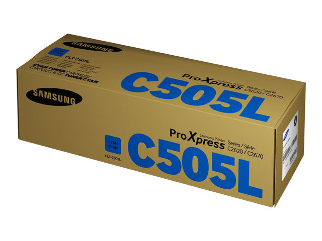 SAMSUNG CLT-C505L/ELS оригинален тонер циан - съвместим със SL-C2620DW, C2670FW, C2680FX