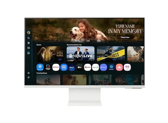 Samsung 32FM801 32" VA SMART 3840x2160, Bluetooth 4.2, WiFi 5, USB-C 65W, 2xUSB, 2xHDMI, Високоговорители, Бял