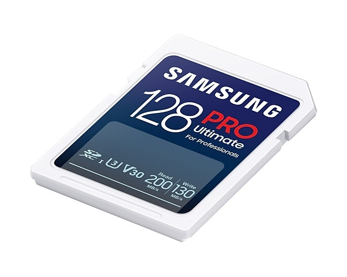 Samsung 128GB SD Card PRO Ultimate, U3, V30, Четене 200MB/s - Запис 130MB/s