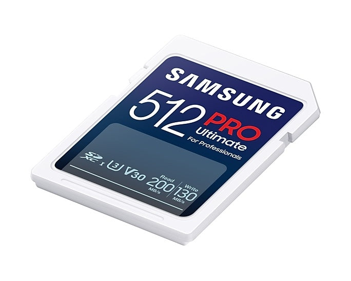 Samsung 512GB SD Card PRO Ultimate, U3, V30, Четене 200MB/s - Запис 130MB/s