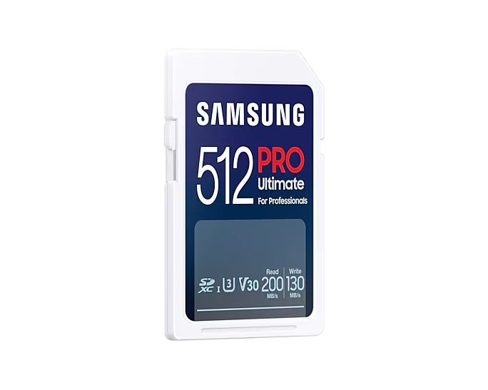 Samsung 512GB SD Card PRO Ultimate, U3, V30, Четене 200MB/s - Запис 130MB/s