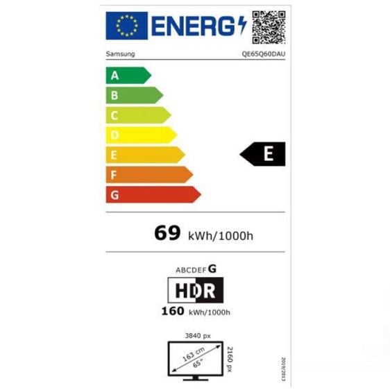 Телевизор SAMSUNG QE65Q60DAUXZT, 65"(165 см), QLED 4K Ultra HD, Smart TV Tizen, 2024