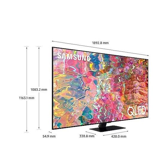 Телевизор SAMSUNG QE85Q80BATXXH, 85", QLED, 4K UltraHD, Smart TV Tizen™, Q80B (2022)