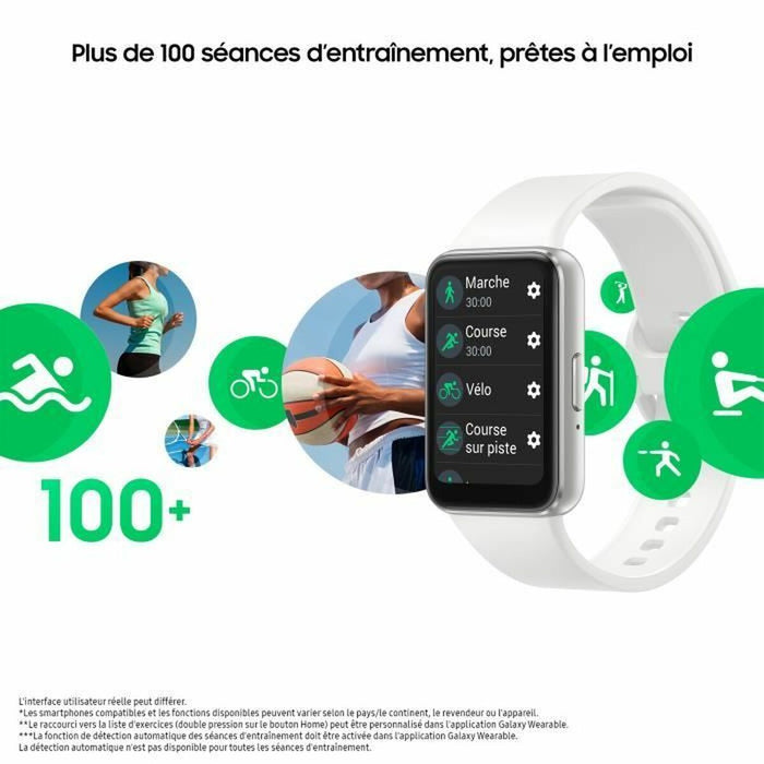 Гривна за активност Samsung Galaxy Fit3 Бял Сребрист 1,6"