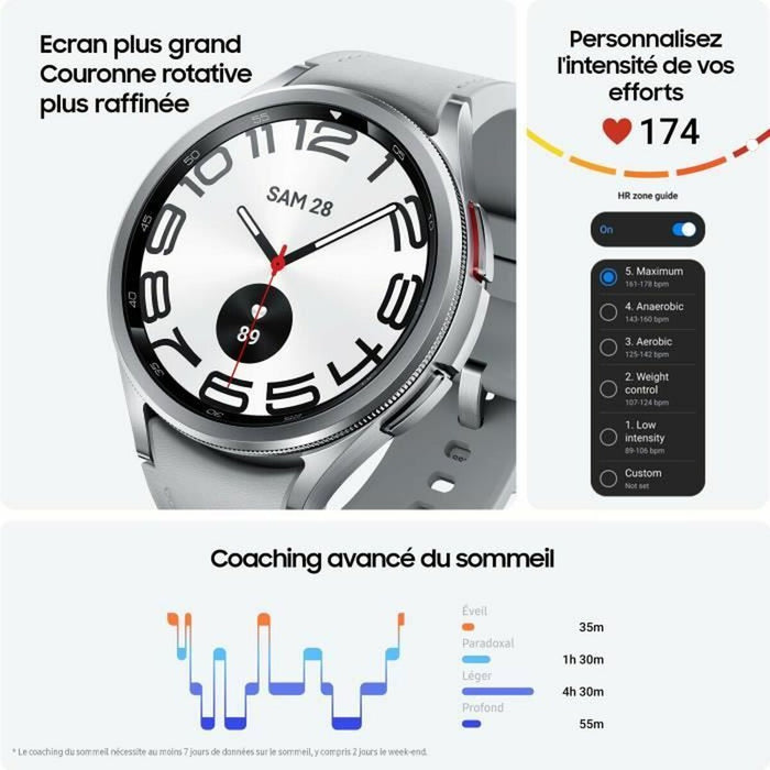 Смарт часовник Samsung Watch 6 Черен 1,3" 43 mm