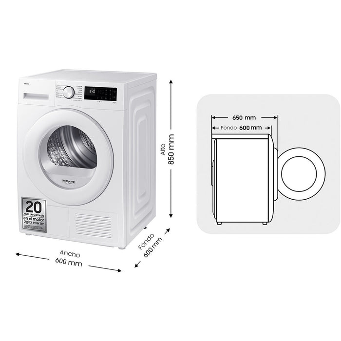 Кондензационна сушилня Samsung DV90DG52A0TEEC 9 kg