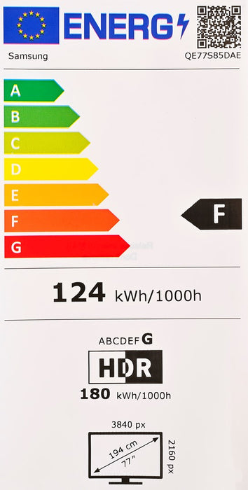 Samsung QE77S85DAE 195,6 cm (77") 4K Ultra HD Smart TV Wi-Fi Черен