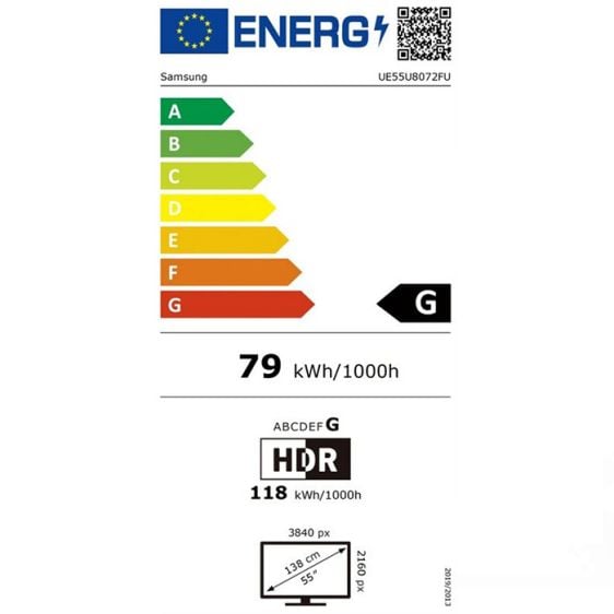 Телевизор SAMSUNG UE55U8072FUXXH, 55", Crystal UHD 4K, Smart TV Tizen™, U8072F (2025)