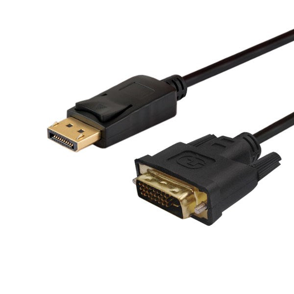 Savio CL-122 адаптер за видео кабел 3 м DisplayPort DVI черен