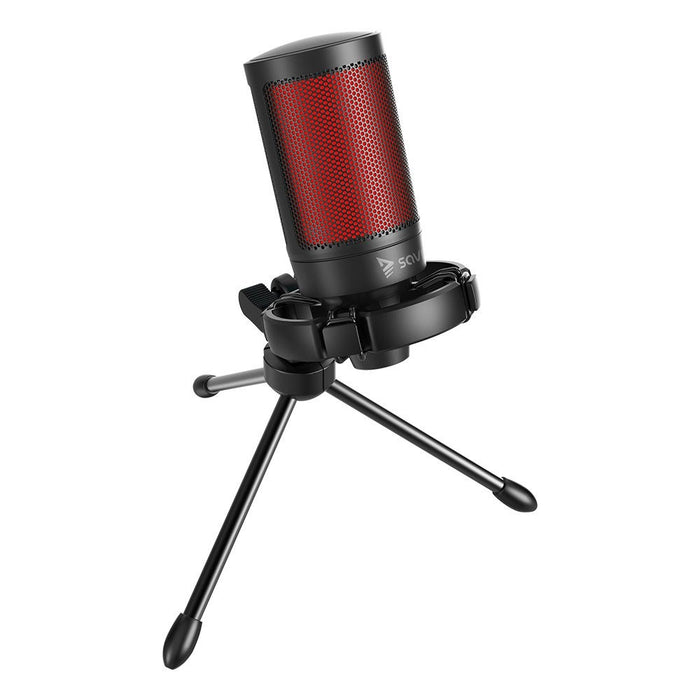 Жичен геймърски микрофон SAVIO с подсветка, статив, USB, SONAR PRO