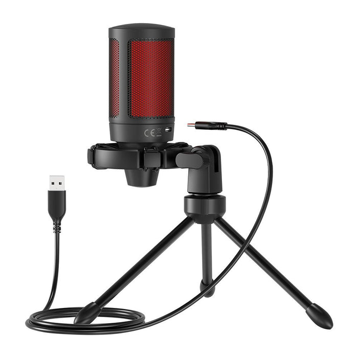 Жичен геймърски микрофон SAVIO с подсветка, статив, USB, SONAR PRO