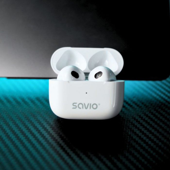 Безжични слушалки Savio TWS-01PRO Бял