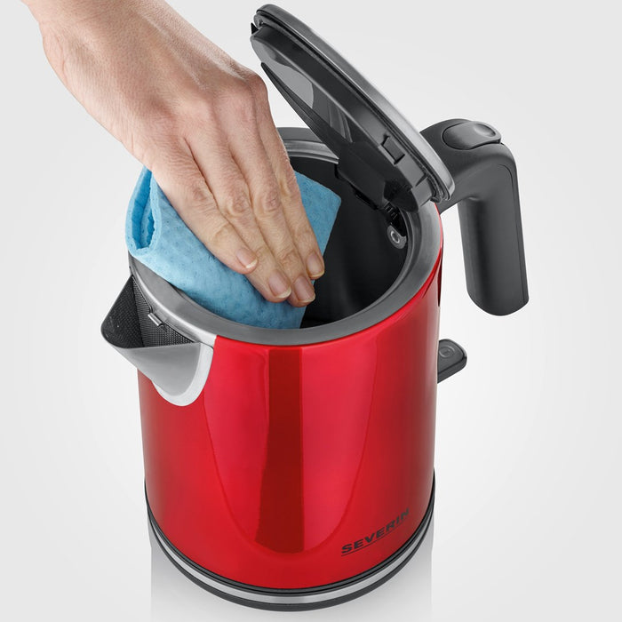 Електрическа кана Severin WK 3427 1 L 2400 W Черна, Червена