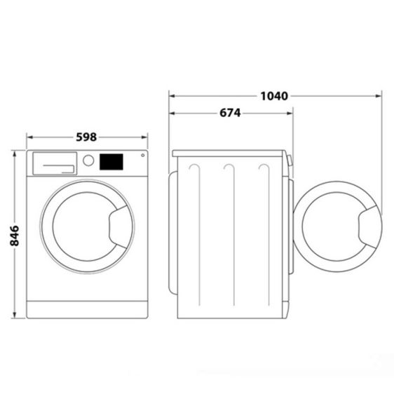 Сушилня WHIRLPOOL WP C10X WBS EE, 10 кг, C, Термопомпа