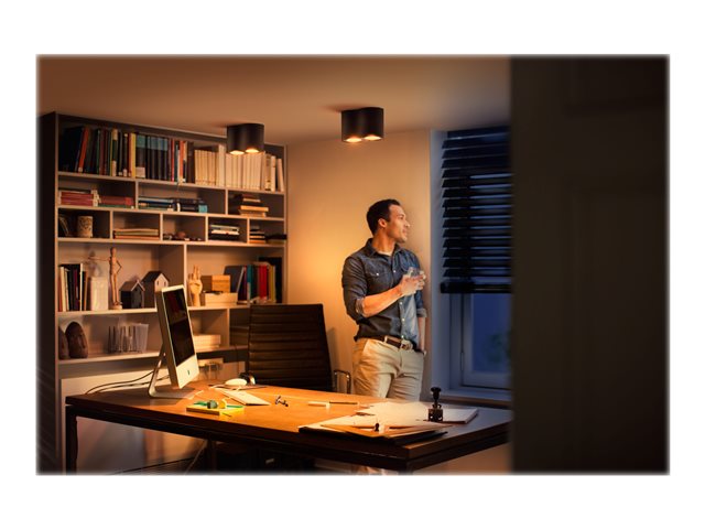 PHILIPS Pillar Hue плоча/спирала черна 2x5W 230V
