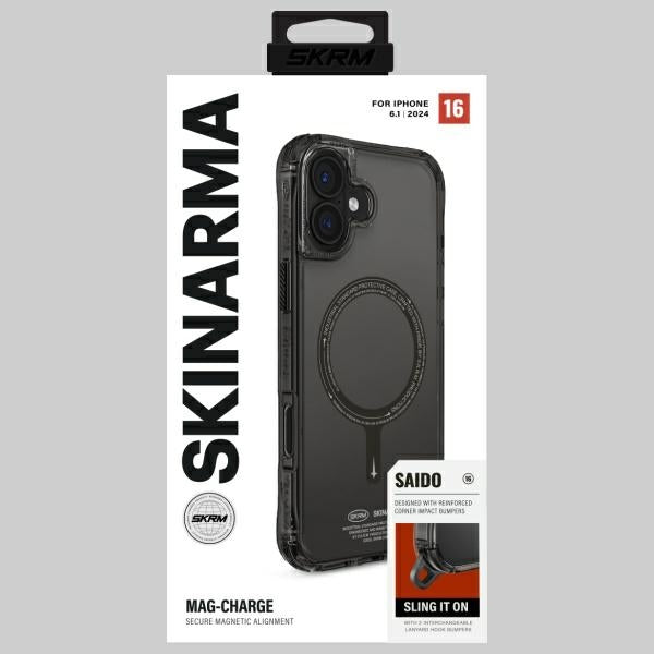 Калъф Skinarma Saido Magnetic Charging за iPhone 16 6.1", черен