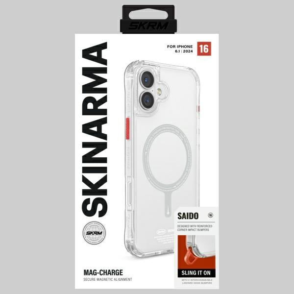 Калъф Skinarma Saido за iPhone 16 6.1" с магнитно зареждане, прозрачен