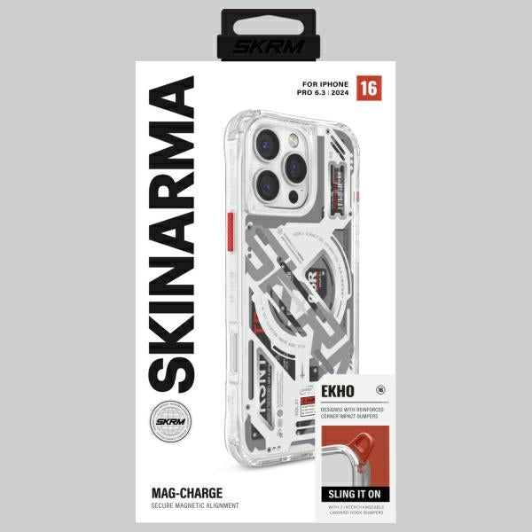 Калъф Skinarma Ekho Magnetic Charging за iPhone 16 Pro 6.3", прозрачен