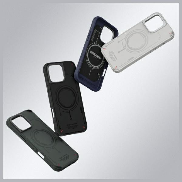 Калъф Skinarma Mecha Magnetic Charging за iPhone 16 Pro 6.3", черен
