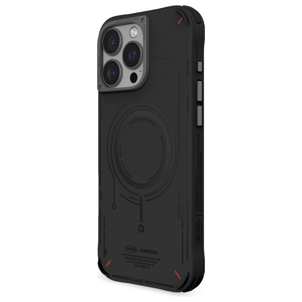 Калъф Skinarma Mecha Magnetic Charging за iPhone 16 Pro 6.3", черен