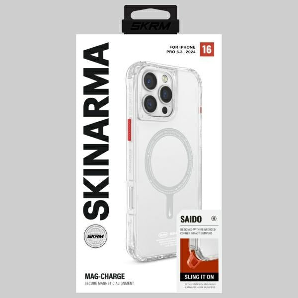 Калъф Skinarma Saido за iPhone 16 Pro 6.3" с магнитно зареждане, прозрачен