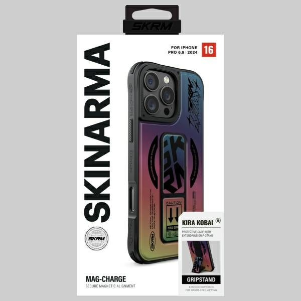 Калъф Skinarma Kira Kobai с Magnetic Charging Grip Stand за iPhone 16 Pro Max 6.9", холограм
