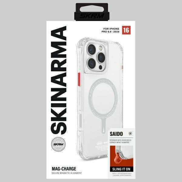 Калъф Skinarma Saido за iPhone 16 Pro Max 6.9" с магнитна зарядка, прозрачен