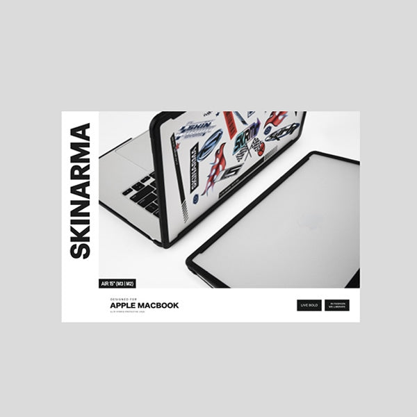 Калъф Skinarma Henko за MacBook Air 15" M2 2023 / M3 2024 / M4 2025 / M5 2026, прозрачен/матиран