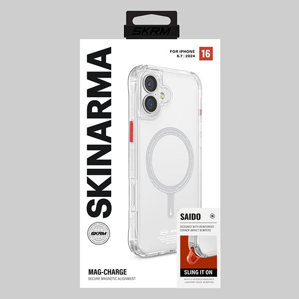Калъф Skinarma Saido за iPhone 16 Plus 6.7" с магнитно зареждане, прозрачен