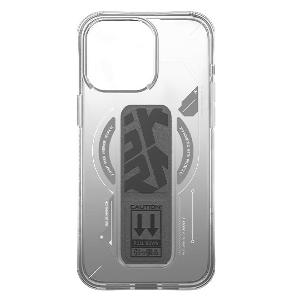 Калъф Skinarma Helio Magnetic Charging + Grip Stand за iPhone 16 Pro 6.3", титаниев