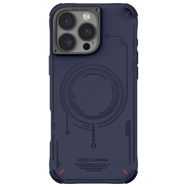 Калъф Skinarma Mecha Magnetic Charging за iPhone 16 Pro 6.3", тъмносин