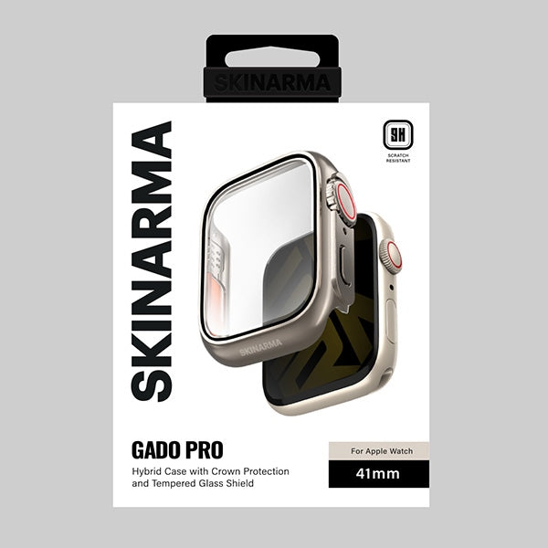 Силиконов калъф Skinarma Gado Pro Apple Watch 41mm, титаниев