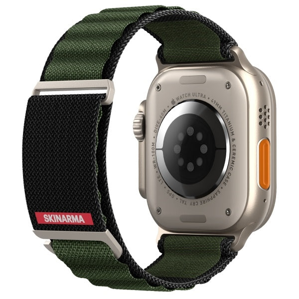 Каишка Skinarma Kobu Apple Watch Ultra 49/46/45/44mm, маслинена