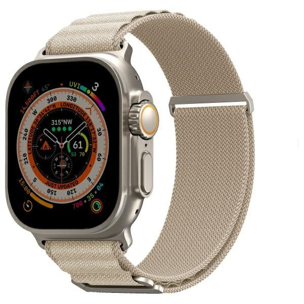 Каишка Skinarma Kobu за Apple Watch Ultra 49/46/45, слонова кост