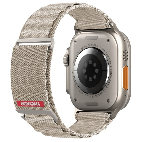 Каишка Skinarma Kobu за Apple Watch Ultra 49/46/45, слонова кост
