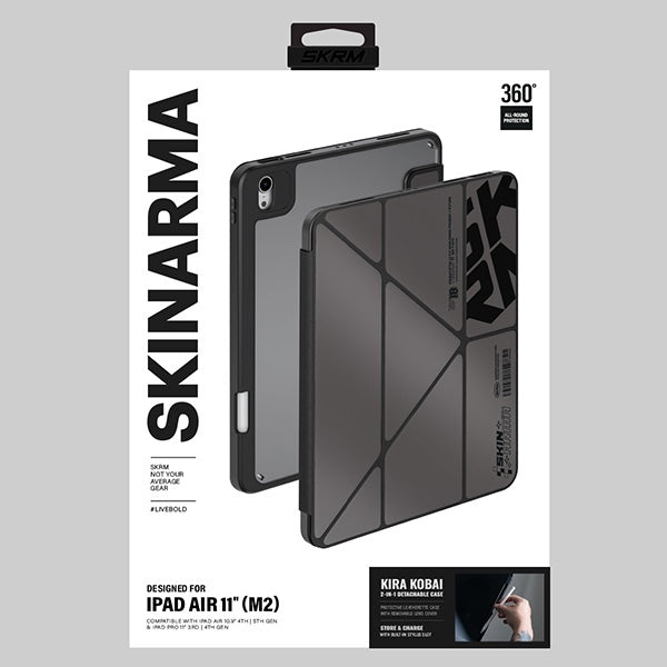 Калъф Skinarma Kira Kobai за iPad Air 11" M2 2024 / M3 2025 / M4 2026, тъмносив