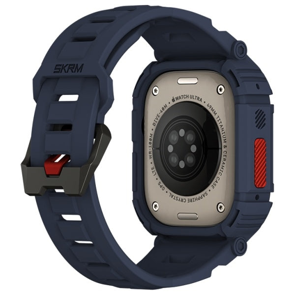 Каишка Skinarma Mecha 2in1 Apple Watch 49mm, тъмносиня