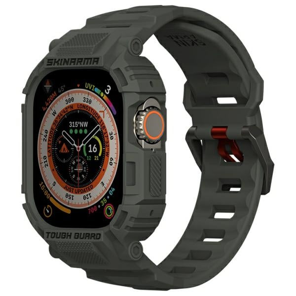 Каишка Skinarma Mecha 2in1 Apple Watch 49mm, маслинена