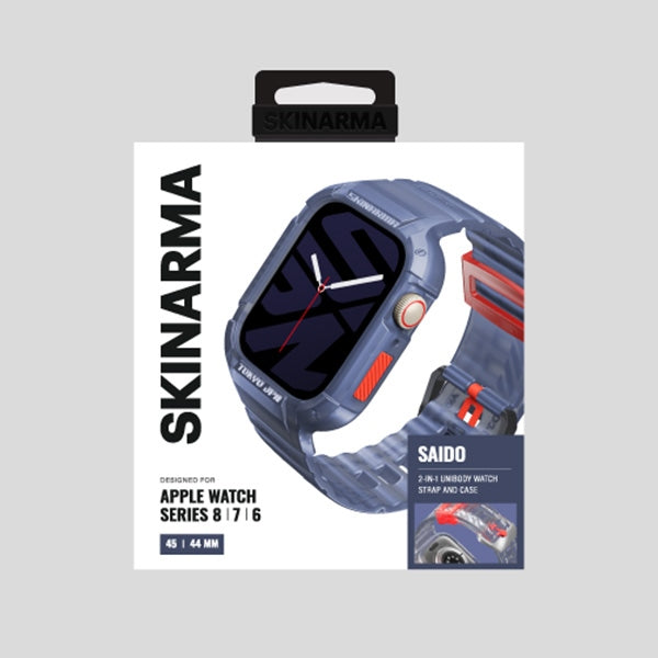 Каишка Skinarma Saido M1/M0 за Watch 45/M2, тъмносиня