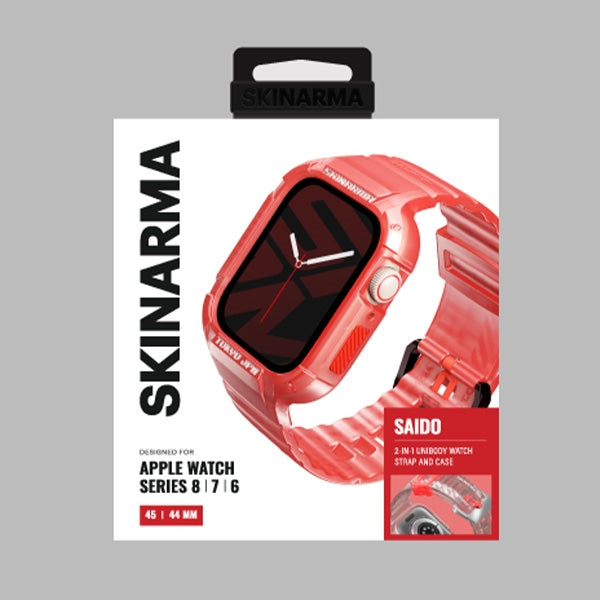Каишка Skinarma Saido 2in1 Apple за Watch 45/44mm, червена
