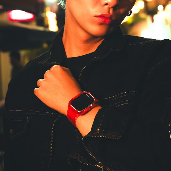 Каишка Skinarma Saido 2in1 Apple за Watch 45/44mm, червена